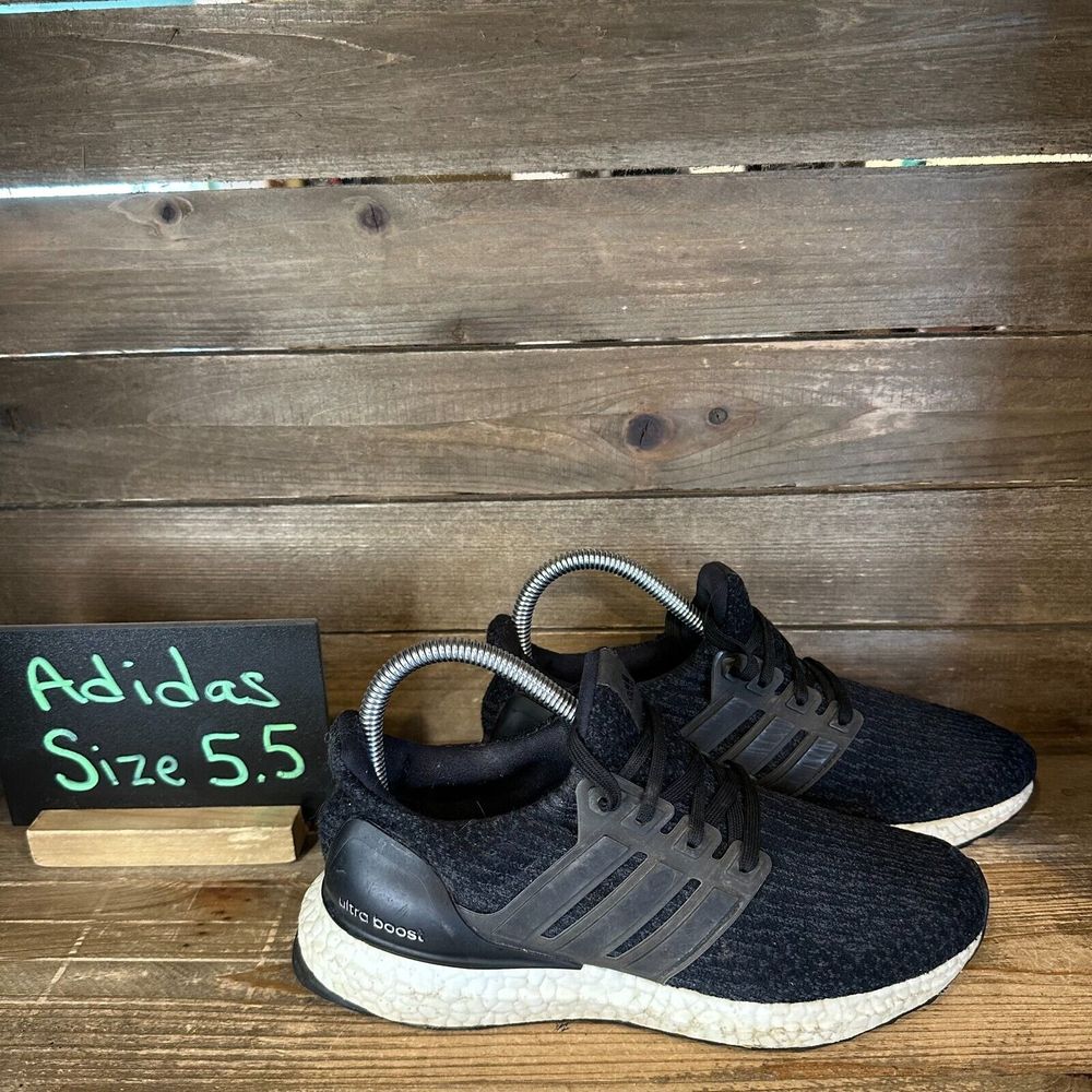 Womens Adidas Ultraboost 3.0 Core Black Athletic Running Sneakers Shoes Size 5.5